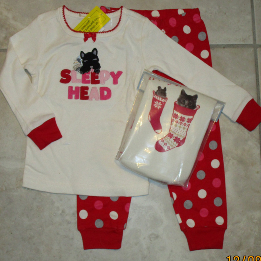 NWT Gymboree Baby Gap Girls x2 Holiday PJ's 18-24
